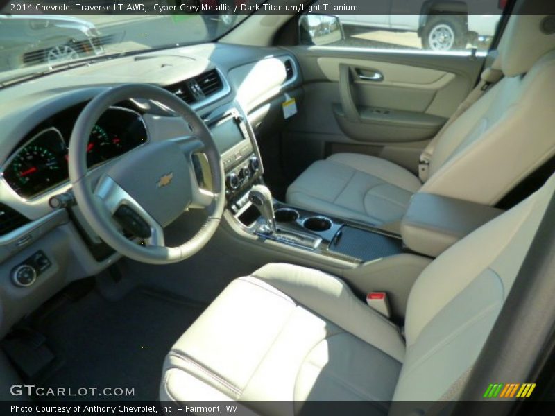 Cyber Grey Metallic / Dark Titanium/Light Titanium 2014 Chevrolet Traverse LT AWD