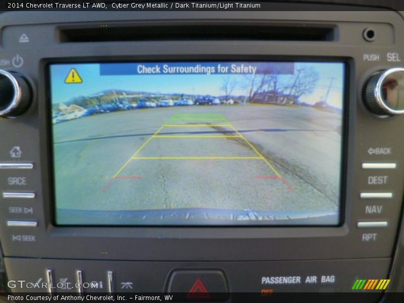 Cyber Grey Metallic / Dark Titanium/Light Titanium 2014 Chevrolet Traverse LT AWD