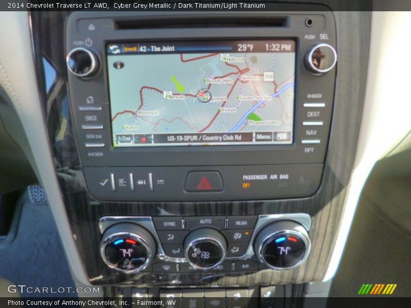 Cyber Grey Metallic / Dark Titanium/Light Titanium 2014 Chevrolet Traverse LT AWD