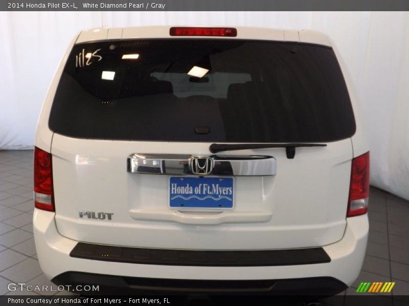 White Diamond Pearl / Gray 2014 Honda Pilot EX-L