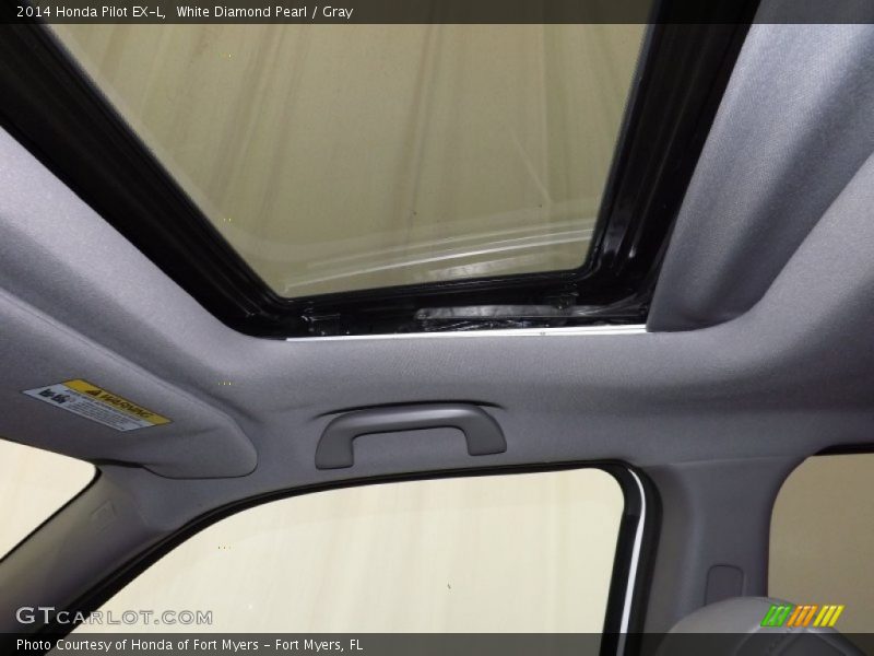 White Diamond Pearl / Gray 2014 Honda Pilot EX-L