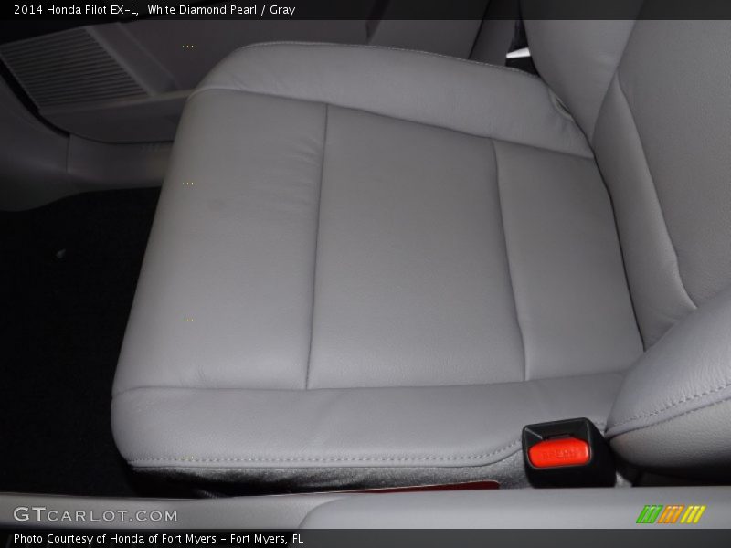 White Diamond Pearl / Gray 2014 Honda Pilot EX-L