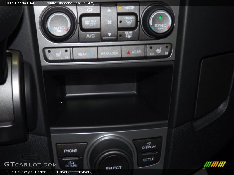 White Diamond Pearl / Gray 2014 Honda Pilot EX-L