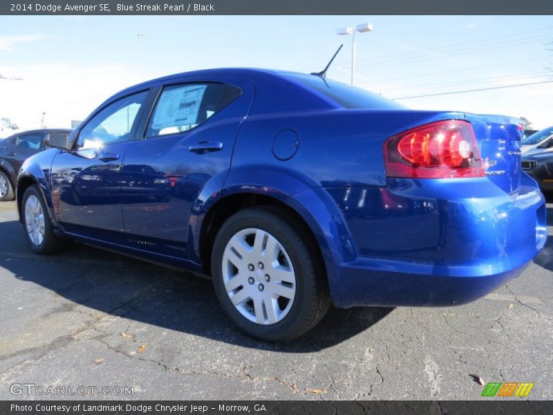 Blue Streak Pearl / Black 2014 Dodge Avenger SE