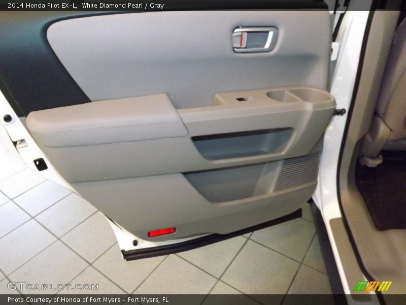 White Diamond Pearl / Gray 2014 Honda Pilot EX-L