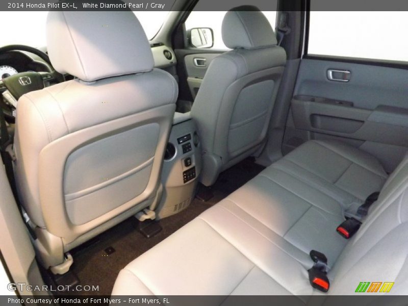 White Diamond Pearl / Gray 2014 Honda Pilot EX-L