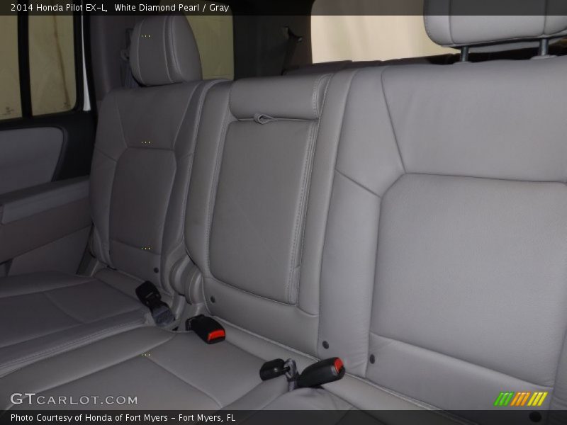 White Diamond Pearl / Gray 2014 Honda Pilot EX-L