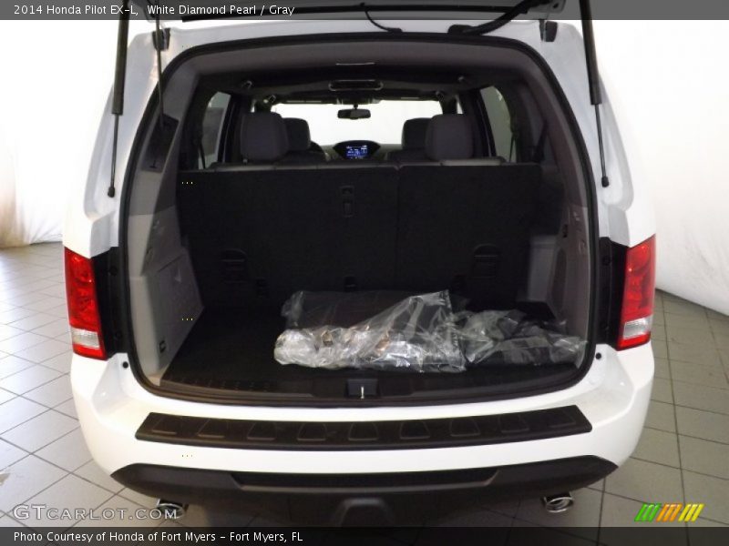 White Diamond Pearl / Gray 2014 Honda Pilot EX-L