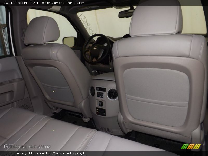 White Diamond Pearl / Gray 2014 Honda Pilot EX-L