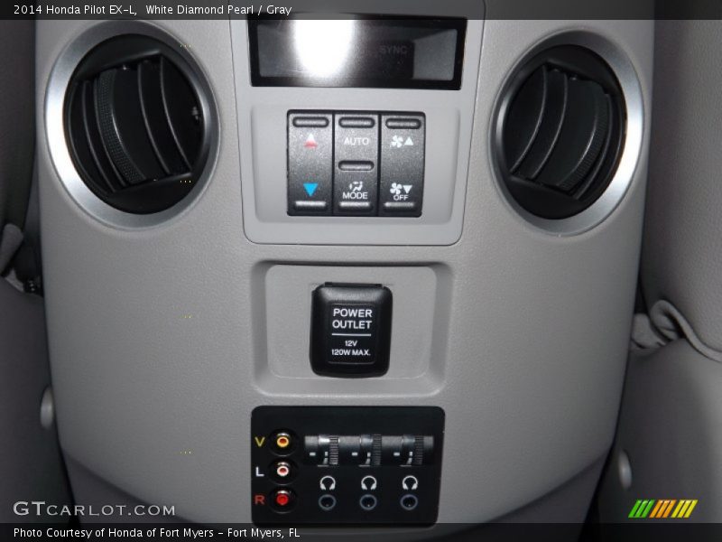 White Diamond Pearl / Gray 2014 Honda Pilot EX-L
