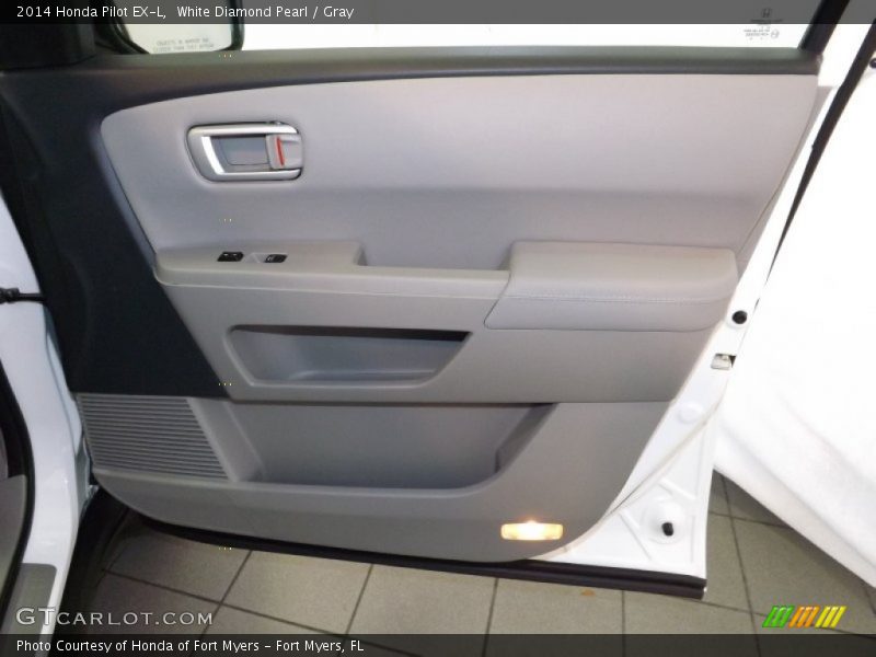 White Diamond Pearl / Gray 2014 Honda Pilot EX-L