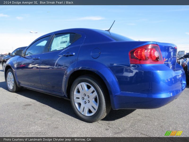 Blue Streak Pearl / Black 2014 Dodge Avenger SE