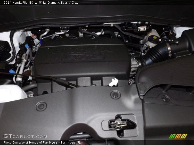White Diamond Pearl / Gray 2014 Honda Pilot EX-L