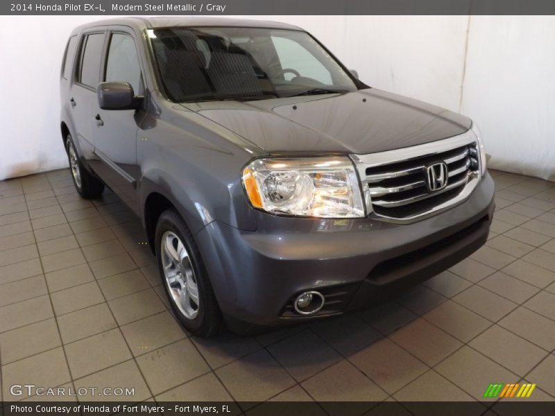 Modern Steel Metallic / Gray 2014 Honda Pilot EX-L