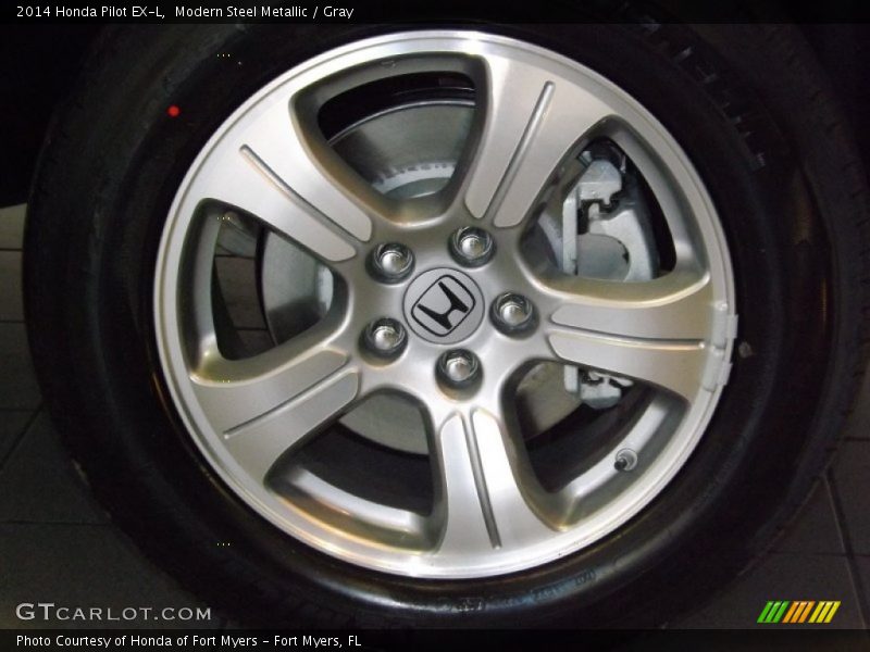 Modern Steel Metallic / Gray 2014 Honda Pilot EX-L