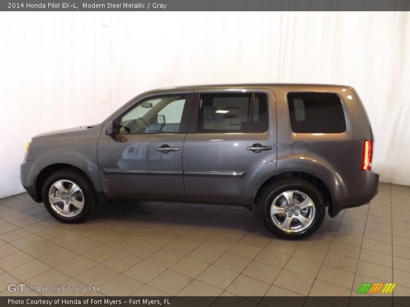 Modern Steel Metallic / Gray 2014 Honda Pilot EX-L
