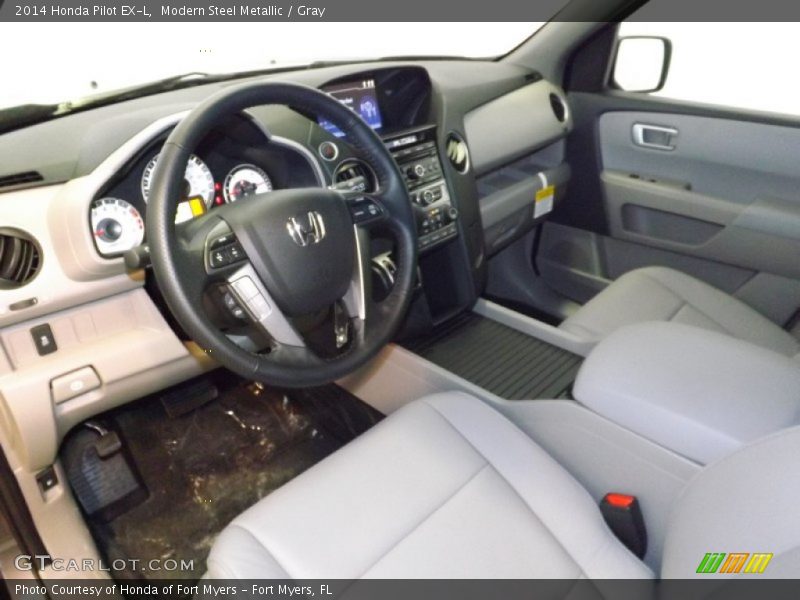Modern Steel Metallic / Gray 2014 Honda Pilot EX-L