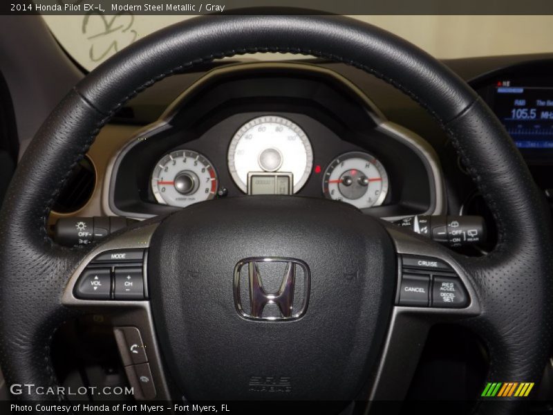 Modern Steel Metallic / Gray 2014 Honda Pilot EX-L
