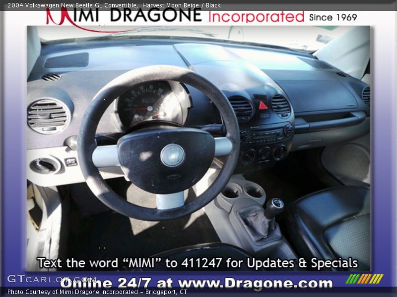 Harvest Moon Beige / Black 2004 Volkswagen New Beetle GL Convertible