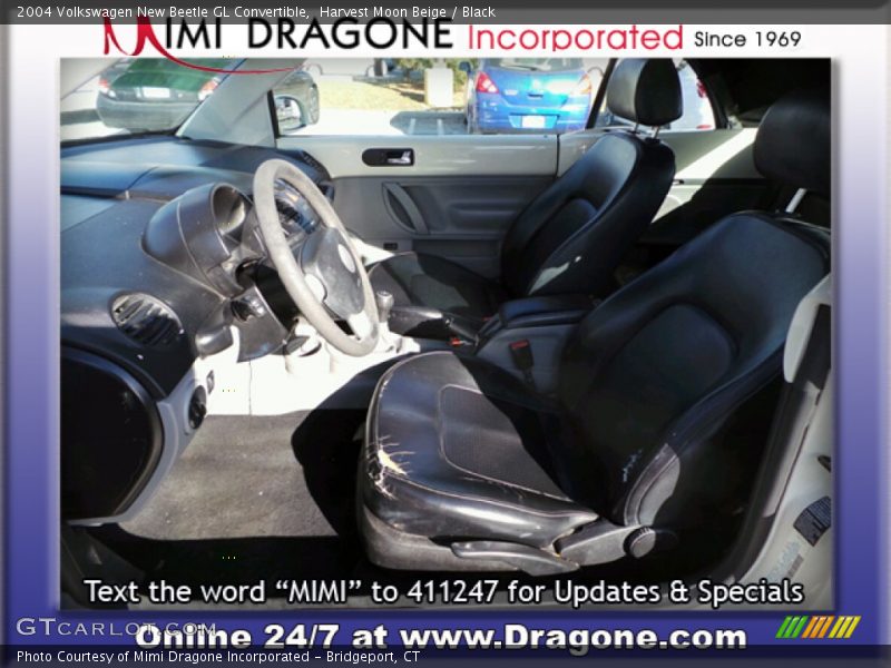 Harvest Moon Beige / Black 2004 Volkswagen New Beetle GL Convertible