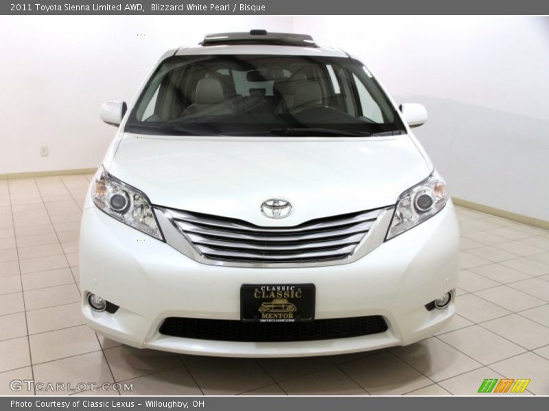 Blizzard White Pearl / Bisque 2011 Toyota Sienna Limited AWD