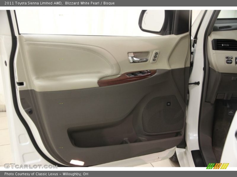 Blizzard White Pearl / Bisque 2011 Toyota Sienna Limited AWD