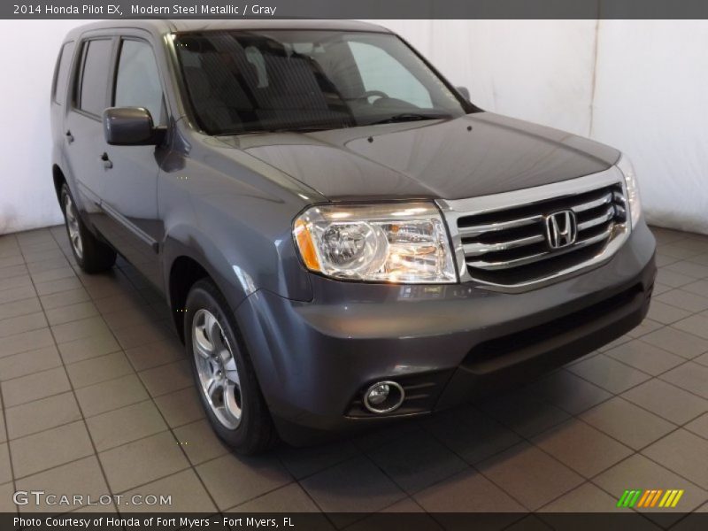 Modern Steel Metallic / Gray 2014 Honda Pilot EX