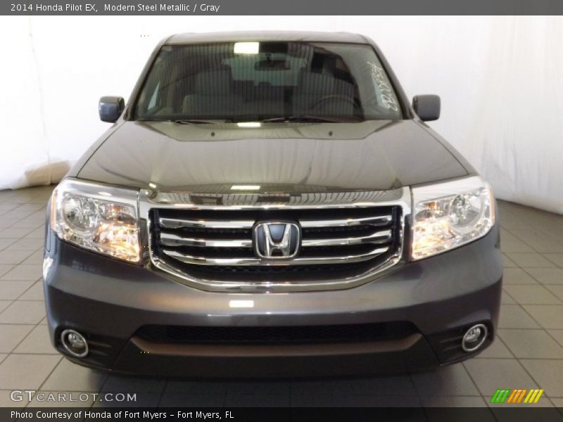Modern Steel Metallic / Gray 2014 Honda Pilot EX