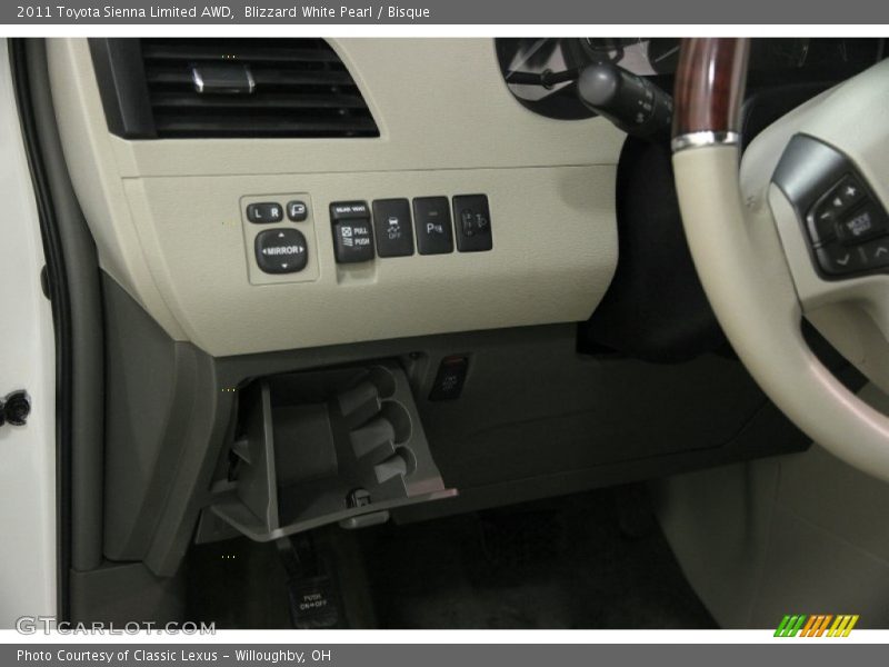 Blizzard White Pearl / Bisque 2011 Toyota Sienna Limited AWD