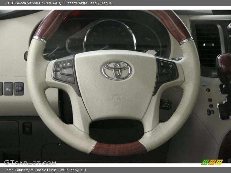 Blizzard White Pearl / Bisque 2011 Toyota Sienna Limited AWD