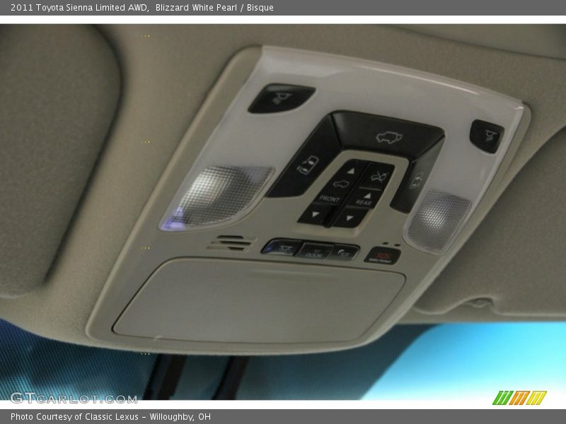 Blizzard White Pearl / Bisque 2011 Toyota Sienna Limited AWD