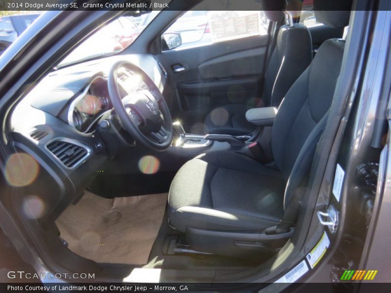 Granite Crystal Metallic / Black 2014 Dodge Avenger SE