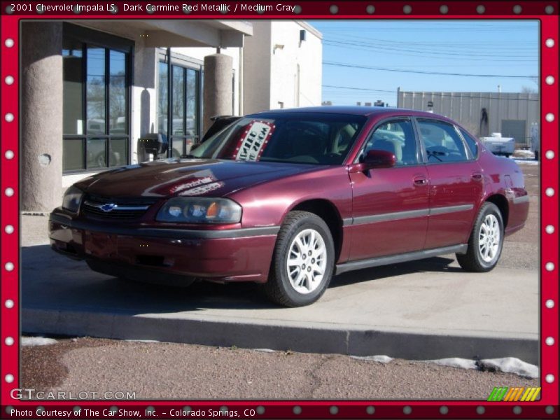 Dark Carmine Red Metallic / Medium Gray 2001 Chevrolet Impala LS