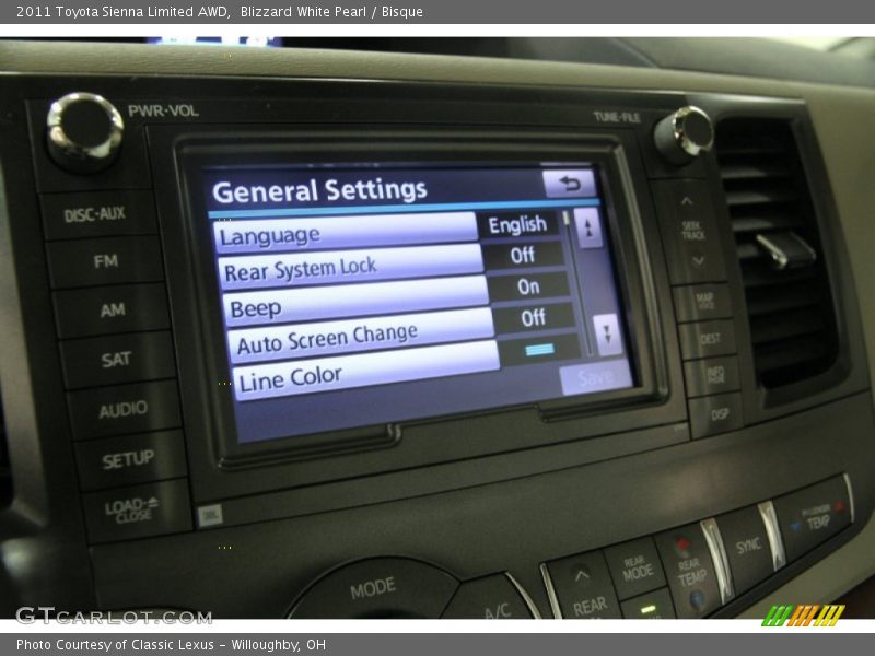 Blizzard White Pearl / Bisque 2011 Toyota Sienna Limited AWD