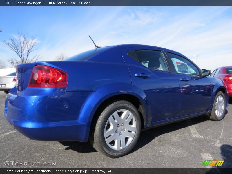 Blue Streak Pearl / Black 2014 Dodge Avenger SE