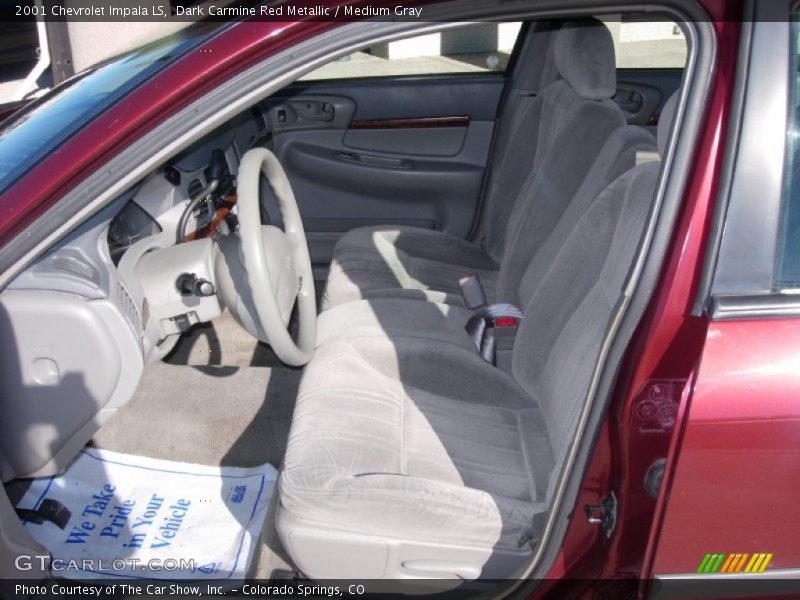 Dark Carmine Red Metallic / Medium Gray 2001 Chevrolet Impala LS