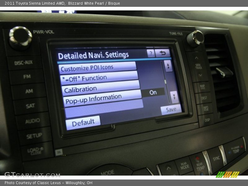 Blizzard White Pearl / Bisque 2011 Toyota Sienna Limited AWD