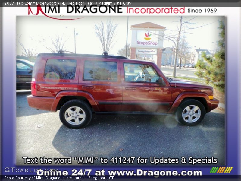 Red Rock Pearl / Medium Slate Gray 2007 Jeep Commander Sport 4x4