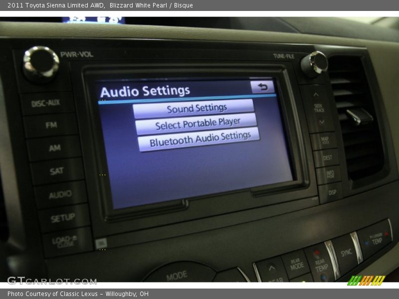 Blizzard White Pearl / Bisque 2011 Toyota Sienna Limited AWD