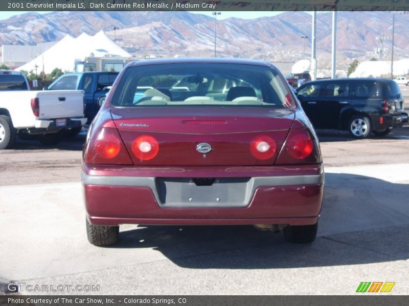 Dark Carmine Red Metallic / Medium Gray 2001 Chevrolet Impala LS