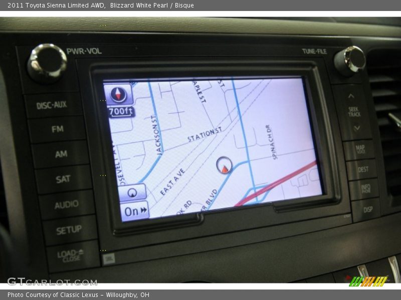 Blizzard White Pearl / Bisque 2011 Toyota Sienna Limited AWD