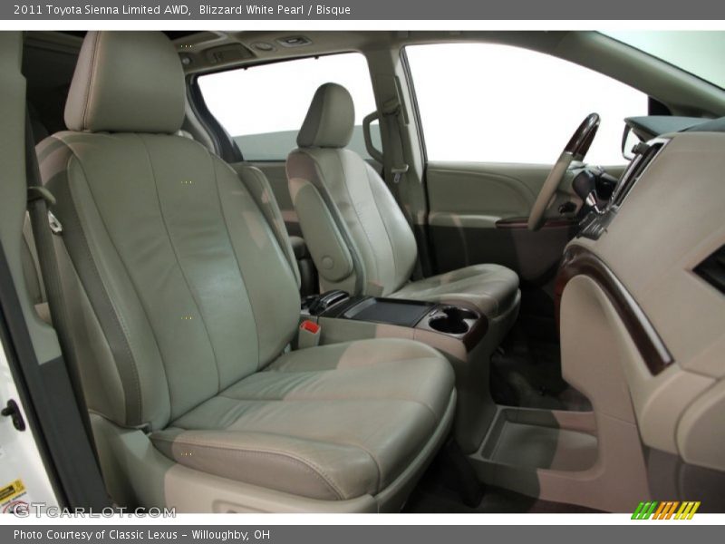 Blizzard White Pearl / Bisque 2011 Toyota Sienna Limited AWD