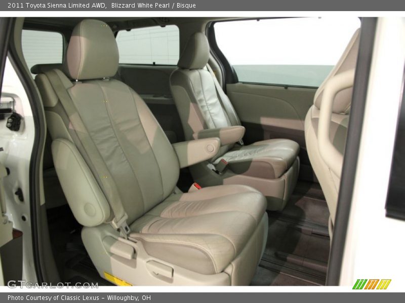Blizzard White Pearl / Bisque 2011 Toyota Sienna Limited AWD