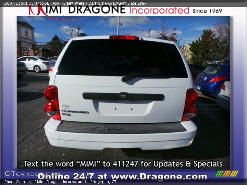 Bright White / Dark Slate Gray/Light Slate Gray 2007 Dodge Durango SLT 4x4
