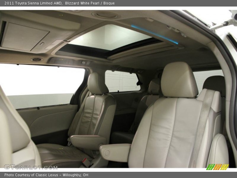 Blizzard White Pearl / Bisque 2011 Toyota Sienna Limited AWD
