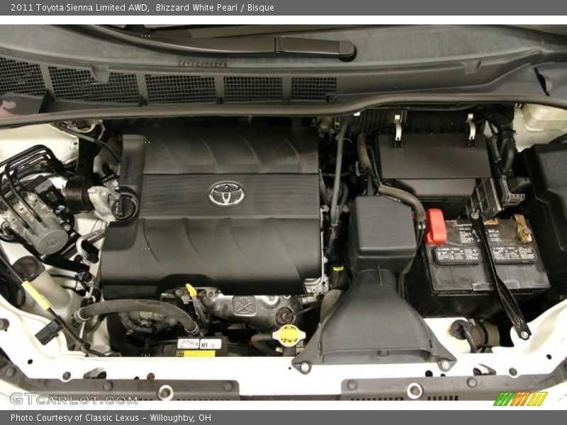 Blizzard White Pearl / Bisque 2011 Toyota Sienna Limited AWD