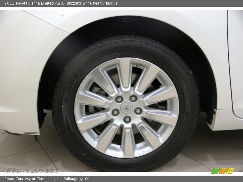 Blizzard White Pearl / Bisque 2011 Toyota Sienna Limited AWD