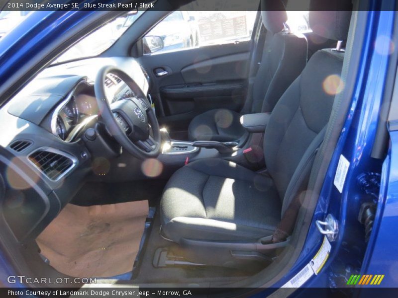 Blue Streak Pearl / Black 2014 Dodge Avenger SE