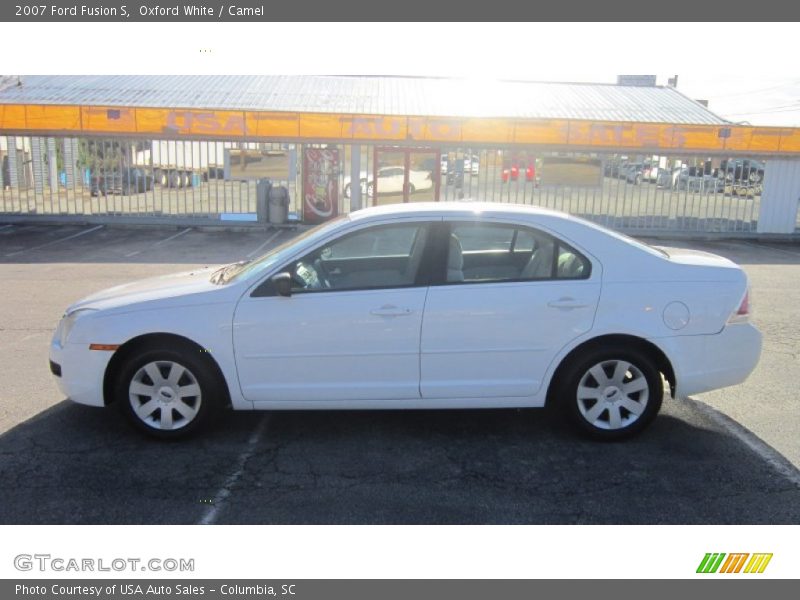 Oxford White / Camel 2007 Ford Fusion S