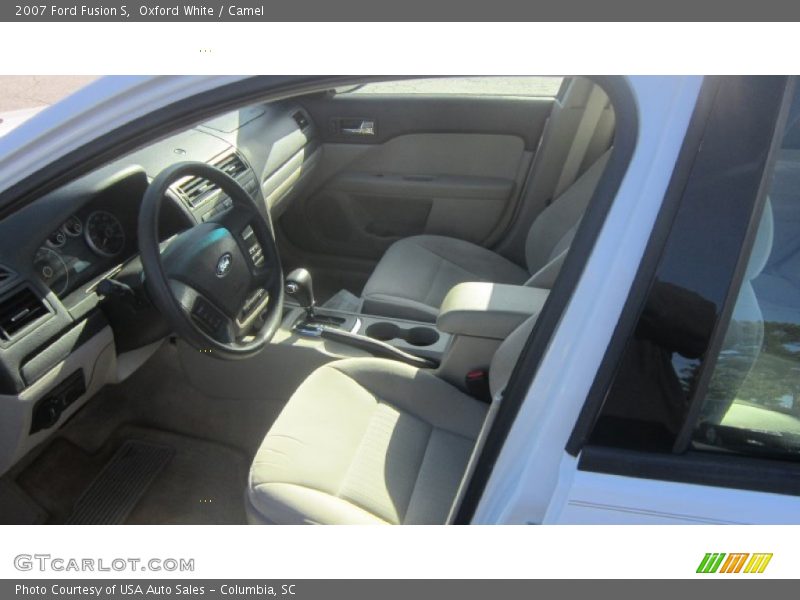 Oxford White / Camel 2007 Ford Fusion S